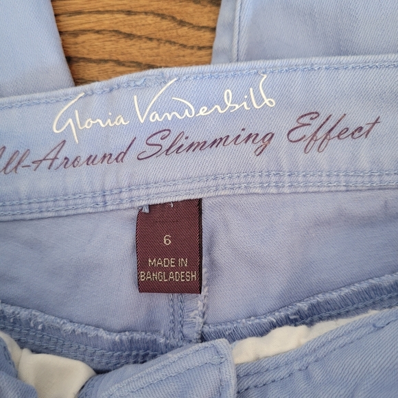 Skimmer Capris All Around Slimming Effect sz 6 Gloria Vanderbilt cornflower - Picture 7 of 7